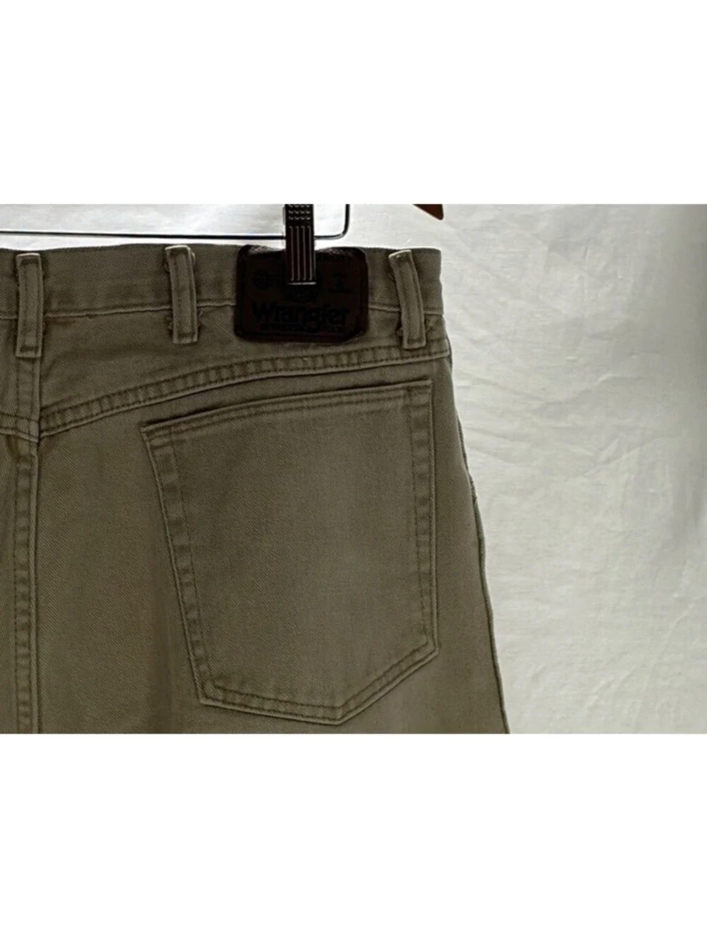 80s Wrangler denim Work Pants Made in USA Tan Faded Grunge